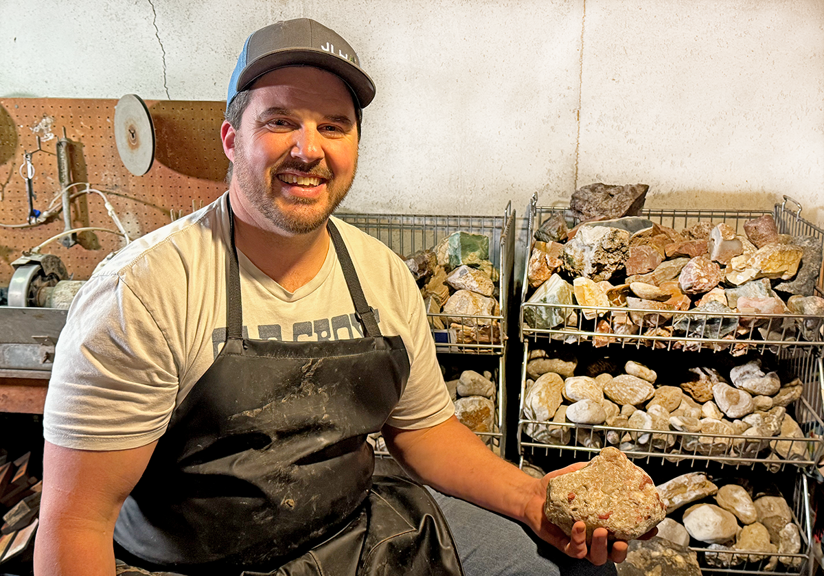 Matt with a puddingstone